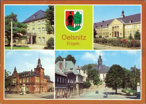 Oelsnitz Erzgebirge Kulturhaus Hans Marchwitza Oberschule,   Rathausplatz 1982