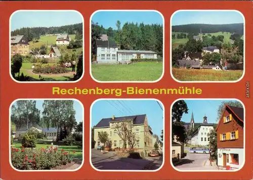 Rechenberg-Bienenmühle   Café am Waldbad Hallenschwimmbad,  Oberschule 1982