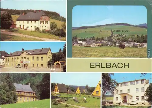 Erlbach (Vogtland) Ausflugsgaststätte "Waldschenke"   Eubabrunn, Markt  1982