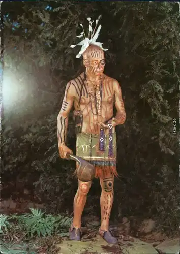 Ansichtskarte Radebeul Karl-May-Museum: Irokesen-Häuptling 1979