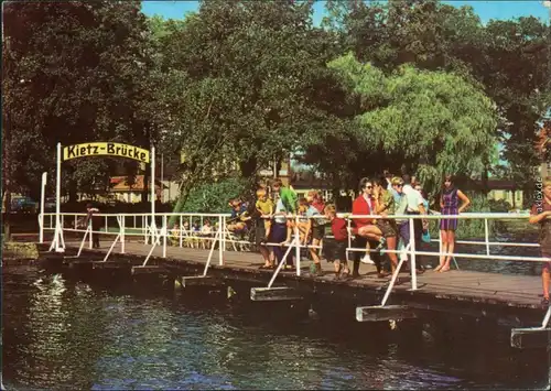 Waren (Müritz) Kietz-Brücke Ansichtskarte 1971