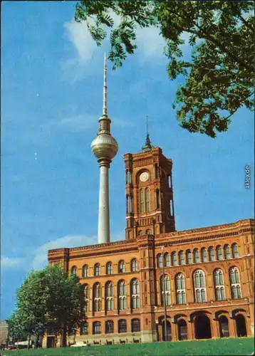 Ansichtskarte Mitte Berlin Rotes Rathaus 1971