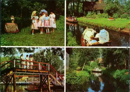 Lübbenau (Spreewald) Wendische-Trachten (Spreewald) und Kähnen 1972