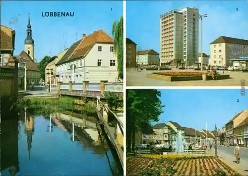 Lübbenau (Spreewald  Hafeneck, 2. Neustadt - Roter Platz, 3. Hauptstraße 1972