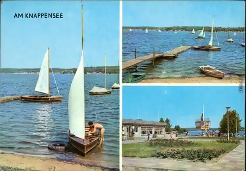 Hoyerswerda   Am Knappensee - verschiedene Ansichten von Segelbooten,   1973