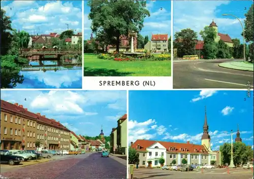 Spremberg Grodk 1. An der Spree, 2. Busbahnhof, 
Ansichtskarte  1977