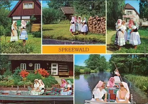 Lübbenau (Spreewald) Lubnjow Verschiedene Ansichten von Einwohnern 1982