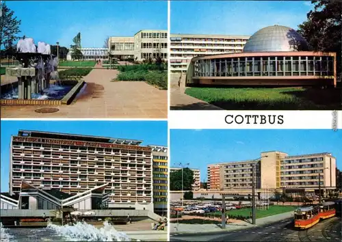 Cottbus Choćebuz Bildungszentrum, Planetarium, Zentrum, Hotel "Lausitz" 1979