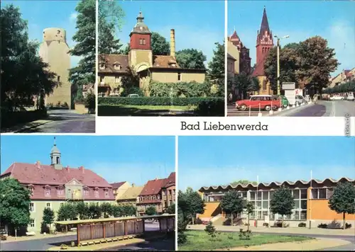 Bad Liebenwerda Lubwartturm,   Maxim-Gorki-Platz,  Schwimmhalle 1985