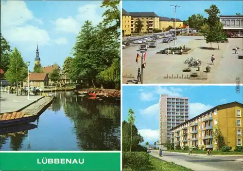 Lübbenau (Spreewald) Lubnjow 3 Bild - Straße der Jugend - Roter Platz 1980