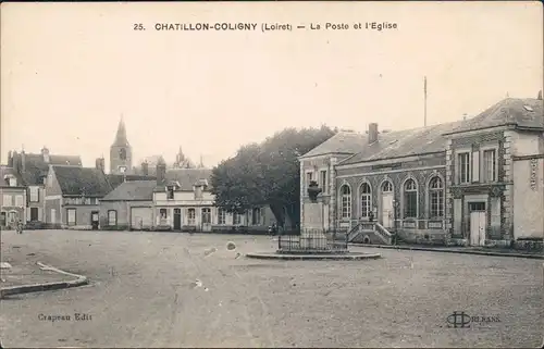 Châtillon-Coligny La Poste et l Loiret Ansichtskarte CPA 1912