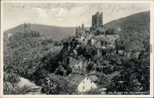 Ansichtskarte Manderscheid Die Burgen bei Manderscheid 1936