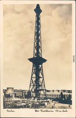 Charlottenburg-Berlin Funkturm - belebt 1930 