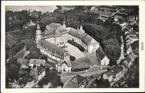 Berleburg Luftbild vom Schloss Ansichtskarte 1956
