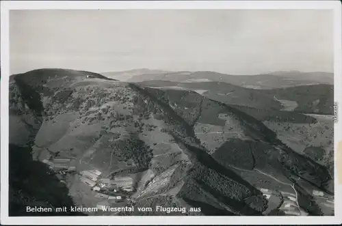 Schönau Luftbild Belchen mit kleinem Wiesental b Freiburg 1935