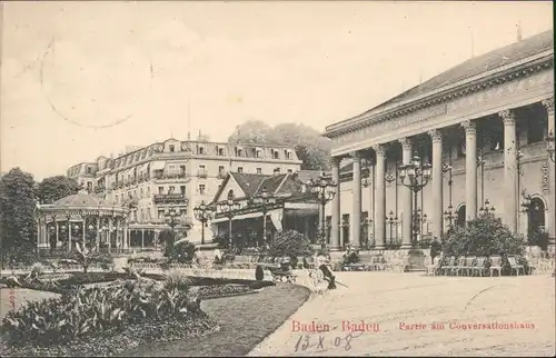 Baden-Baden Partie am Conversationshaus 1908 