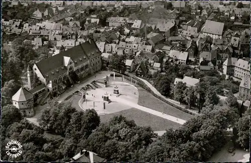 Goslar Luftbild Kaiserpfalz / Kaiserhaus Foto Ansichtskarte 1960