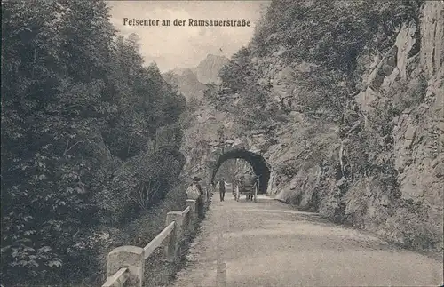 Ramsau (Wimbachtal) Felsentor an der Ramsauerstraße 1908