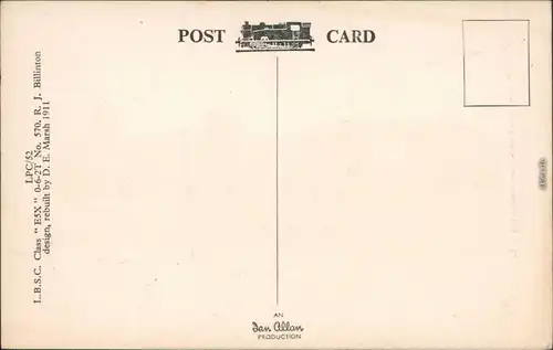 Eisenbahn - Class E5X Postcard Ansichtskarte Dampflokomotive 
1911