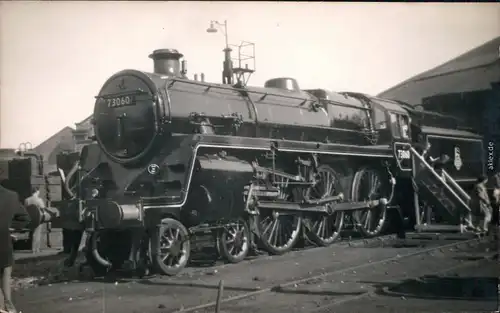 englische Dampflokomotive 73060 Britisch Railways Foto Postcard 1932