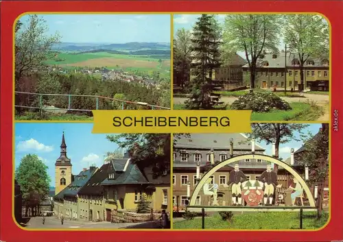 Scheibenberg (Erzgebirge)  Markt, Pfarrstraße  Erzgebirgischer Schwibbogen 1983