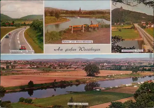  Rehme und Werre-Mündung, Westfälische Pforte, Weser und Rehme 1970