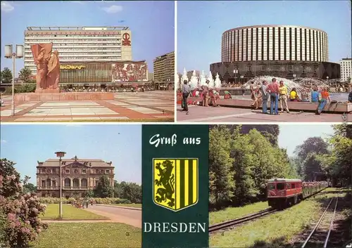 Dresden Interhotel "Bastei" Prager Straße Rundkino Pioniereisenbahn 1981