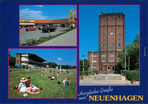 Neuenhagen bei Berlin Einkaufszentrum, Hoppegarten, Galopprennbahn, Rathaus 1996