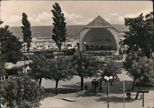 Heringsdorf  Usedom Blick auf den Konzertplatz und dem Meer 1959