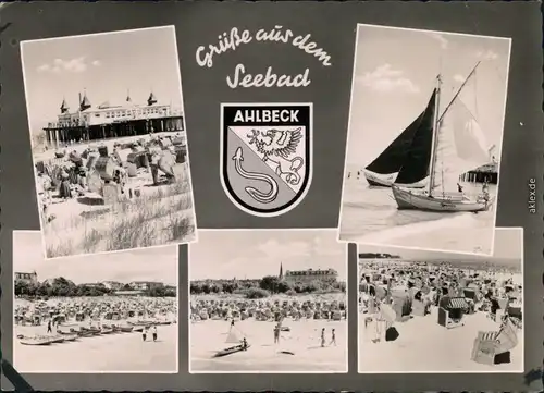 Ahlbeck (Usedom) Verschiedene Ansichten vom Strand mit Badegästen 961