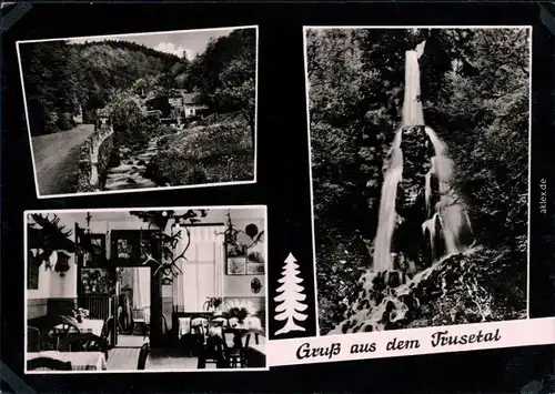 Trusetal HO-Gaststätte Wasserfall - Außen- und Innenansicht   1962