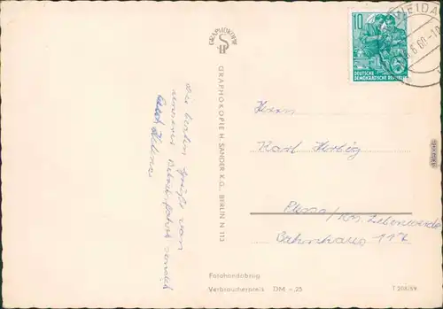 Kriebstein Großgaststätte -  Gästebereich, Burg   Talsperre  Segelbooten 1960