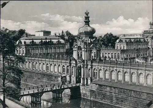 Altstadt Dresden Blick zum Zwinger (Aufnahme vor der Zerstörung 1945) 1960
