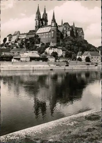 Meißen Blick zum Schloss Albrechtsburg Foto Ansichtskarte  1962