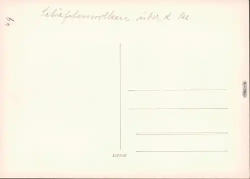 Langenargen am Bodensee Schäfchenwolken über dem Bodensee 1955 Privatfoto