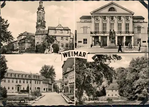 Weimar Schloß, Nationaltheater, Goethehaus am Frauenplan,   1961