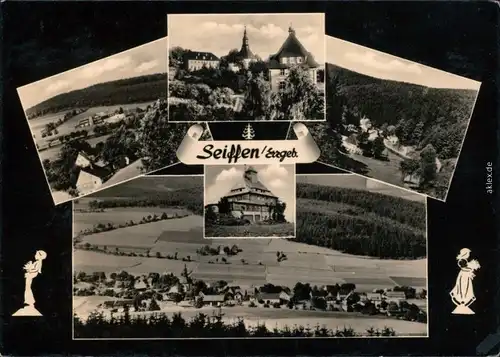 Seiffen (Erzgebirge) Verschiedene Ansichten von der Stadt und dem Umland 1962