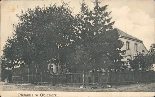 Postcard Obornik Oborniki Plebania 1913