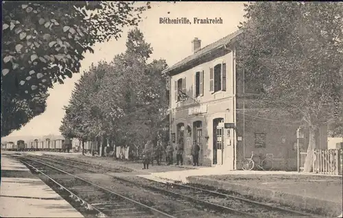 Betheniville Bétheniville Partie am Bahnhof Ansichtskarte CPA Marne 1916