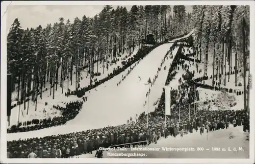 Oberhof (Thüringen) Wettkampf - Skispringen  - Hindenburgschanze 1937