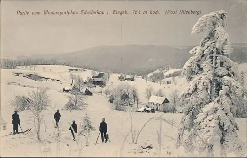 Schellerhau Altenberg (Erzgebirge) Winterliche Szene    ( 764 m hoch) 1908