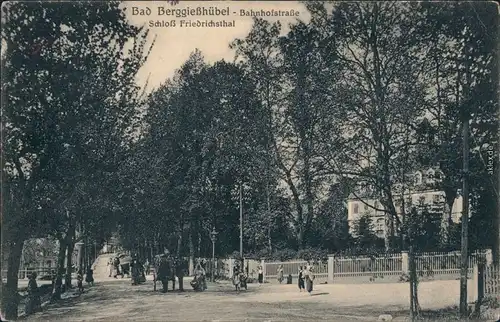 Bad Gottleuba-Berggießhübel Partie in der Bahnhofsstraße Ansichtskarte 1914