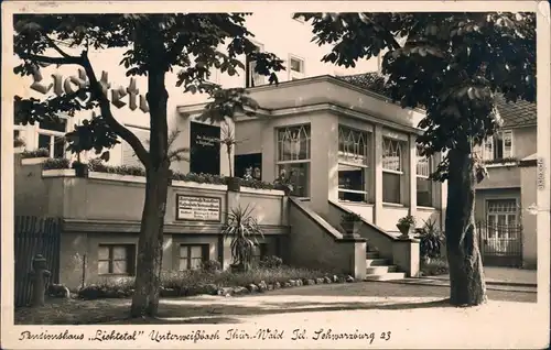 Oberweißbach Pensionshaus Lichtetal b Schwarzburg Foto Ansichtskarte 1938