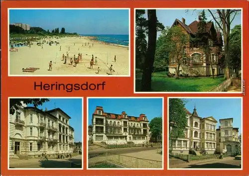 Heringsdorf  Usedom Strand, FDGB-Erholungsheime "Marchlewski",    1986