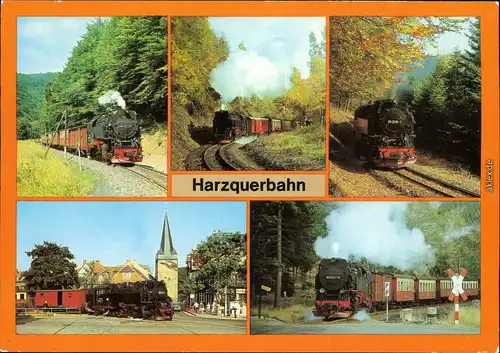 Harzquerbahn / Harzbahn Harz Ansichtskarte Bild Heimat DDR  1986
