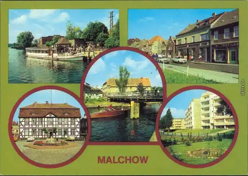 Malchow (Mecklenburg) Dampferanlegestelle, Lange Straße,    Neubaugebiet 1983