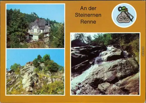 Wernigerode Steinerne Renne - Außenansicht - Rennklippen - Sturzbach 1982