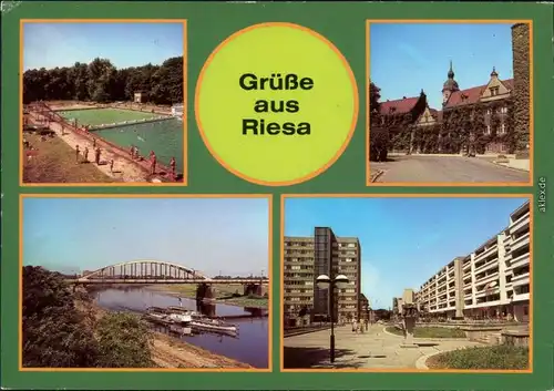 Riesa Freibad Weißen Flotte Dresden, Straße der DSF Freundschaft 1985