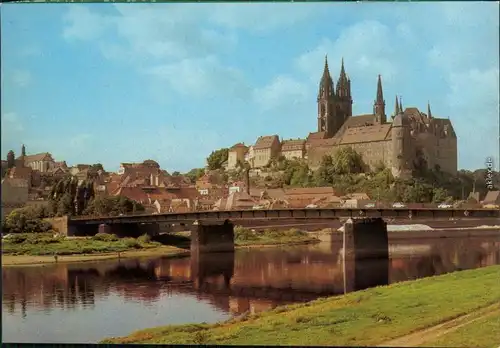 Meißen Dom und Schloss Albrechtsburg Ansichtskarte 1985