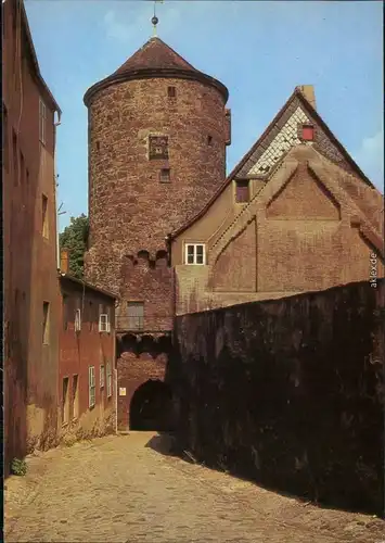 Bautzen Budyšin Gasse zum Nikolaiturm Ansichtskarte Bild Heimat  1986